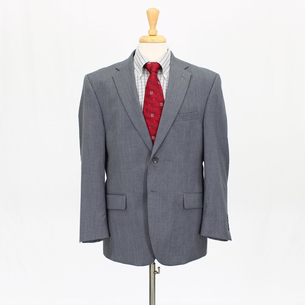 Jos. A. Bank 42S Gray Solid 2-Button Sport Coat Blazer Jacket O773